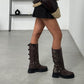 Biker boots Praga brown cuero