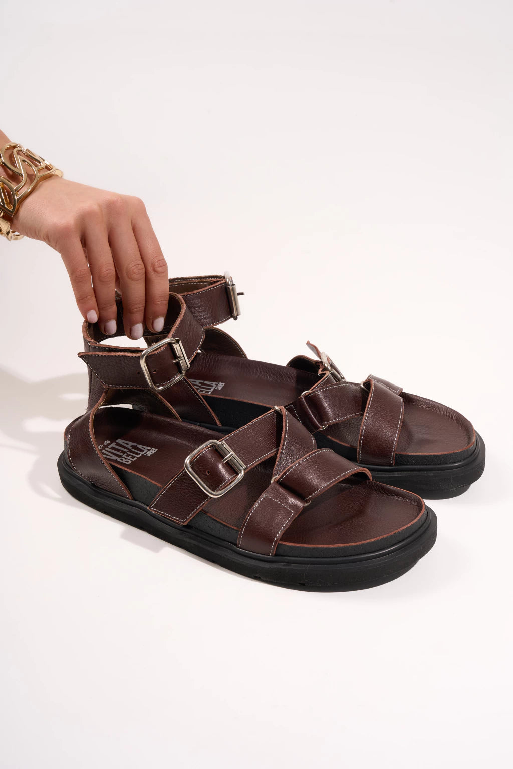 Rumanía sandals cuero