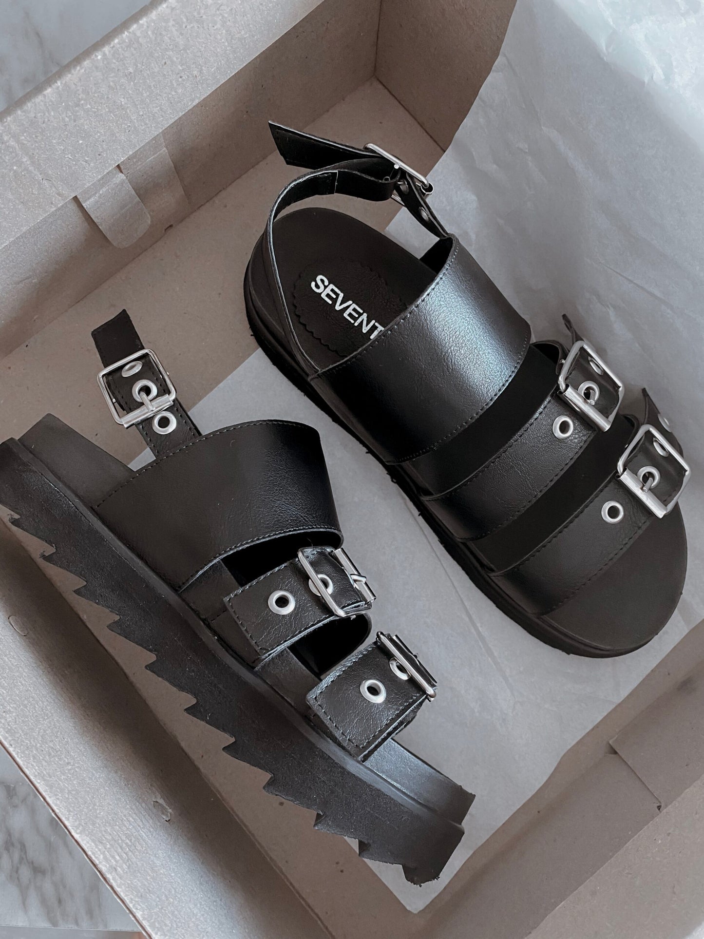 Sandals Lina Black vegano